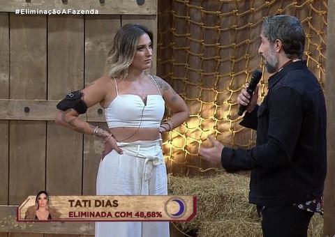 A Fazenda 2019: Tati Dias é a quarta eliminada 48,68% dos votos