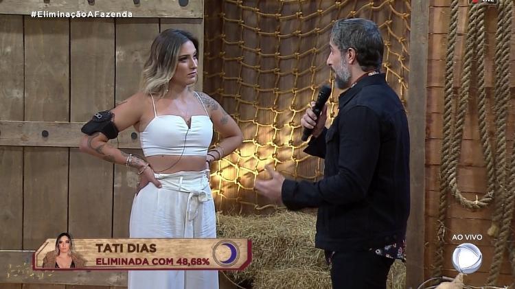 A Fazenda 2019: Tati Dias é a quarta eliminada 48,68% dos votos