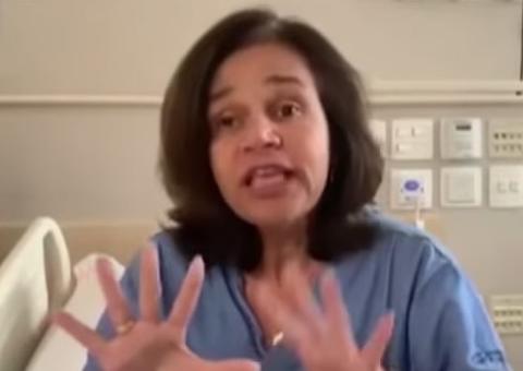 Claudia Rodrigues grava vídeo do hospital e fala sobre redução do cérebro 