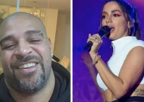 Adriano Imperador posta foto de filha com Anitta após pedir ingressos da cantora 