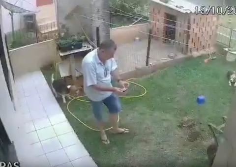 Homem usa gasolina para matar baratas e explode o quintal; veja vídeo