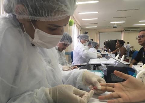 Ação da Fundação de Medicina Tropical realiza 250 testes rápidos para sífilis em Manaus