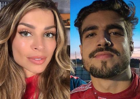 Caio Castro e Grazi Massafera são fotografados de mãos dadas em shopping