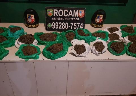 No Amazonas, homem é preso ao ser flagrado com mochila recheada de maconha