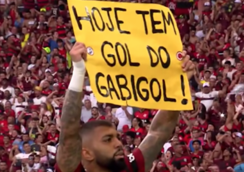 Flamengo pode ser multado pela exibição da placa "Hoje tem gol do Gabigol"