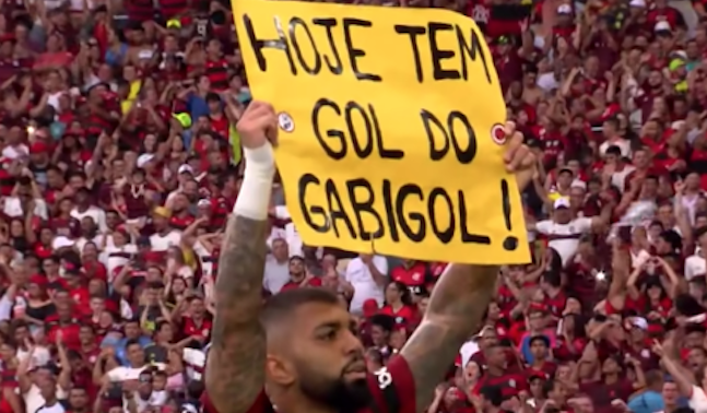 Flamengo pode ser multado pela exibição da placa "Hoje tem gol do Gabigol"
