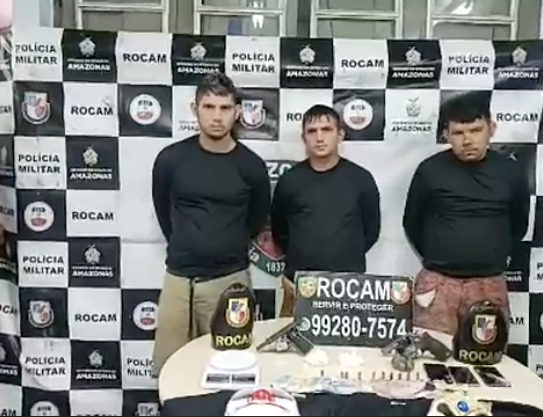 Trio suspeito de participar de confronto com a polícia é preso em Manaus
