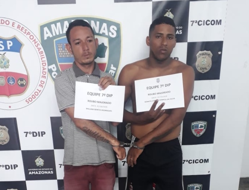 Dupla é presa e menor que atirou em frentista durante assalto é apreendido em Manaus