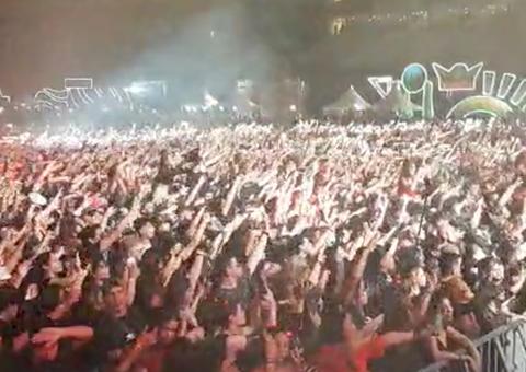 Lateral de palco ameaça ceder durante show de Alok na Arena da Amazônia