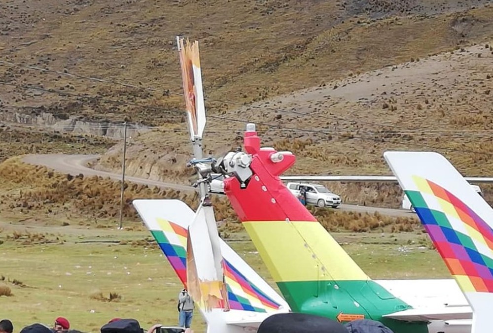 Helicóptero que levava Evo Morales apresenta pane mecânica logo após decolagem