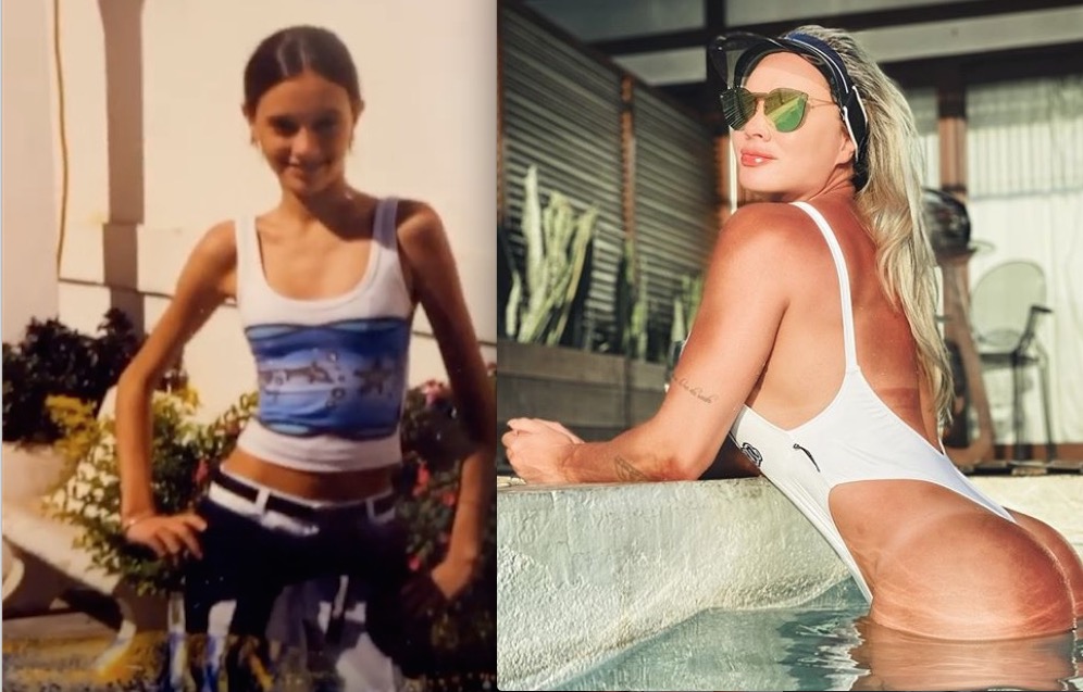 Juju Salimeni choca ao aparecer magérrima em foto antiga: ‘Era só braço’