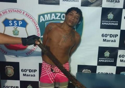 'Jason do Amazonas' é preso por ameaçar cortar frequentadores de praça no Amazonas