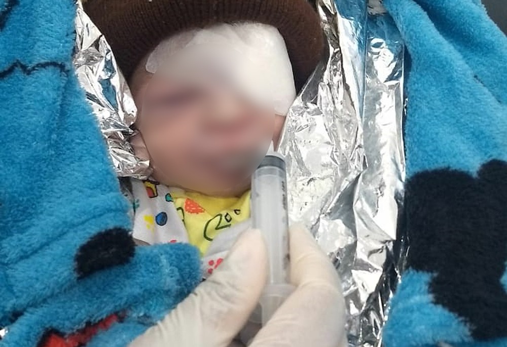 Com placenta e cordão umbilical, bebê é encontrado coberto por formigas na rua