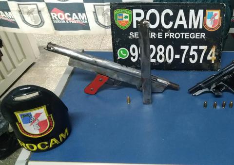 Após denúncias de tiroteio, homem é preso com submetralhadora em Manaus