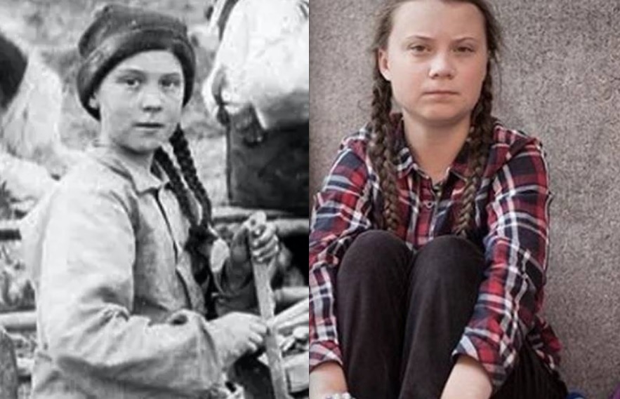 Greta Thunberg tem 'sósia' em imagem do século 19; veja a foto