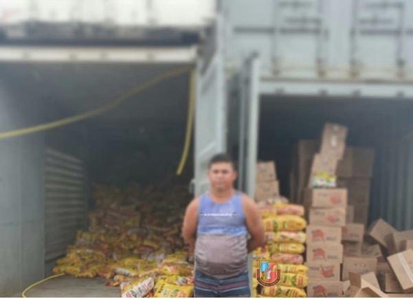 Em Manaus, homem é preso com uma tonelada de alimentos roubados avaliada em R$ 224 mil