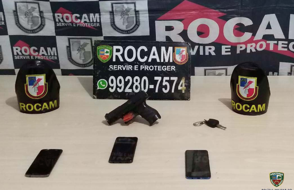 Em Manaus, Rocam detém assaltantes após vítima seguir suspeitos 