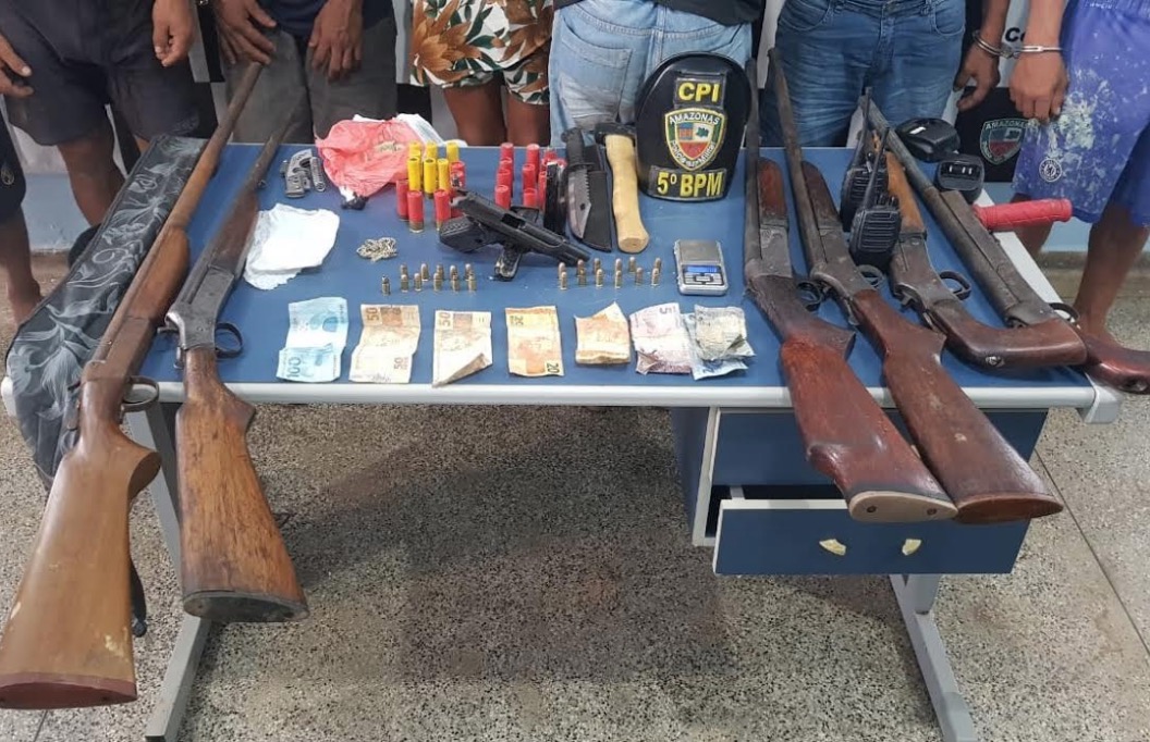 Com arsenal de armas, grupo é preso após confronto no Amazonas