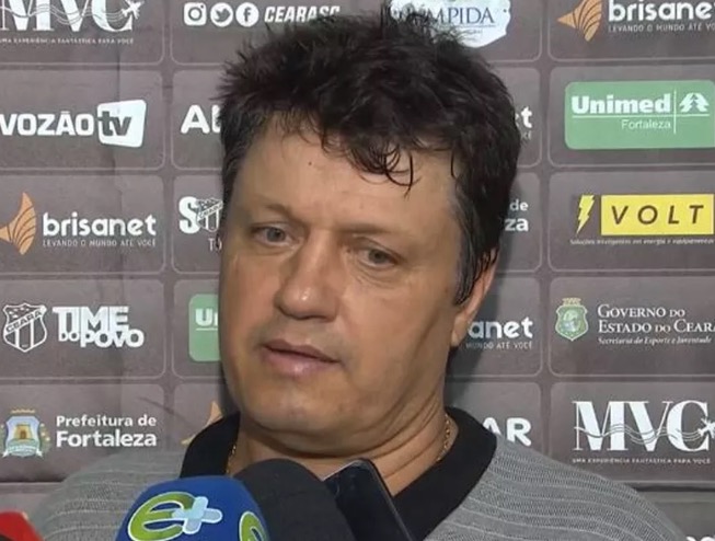 Após perder de goleada para o Flamengo, técnico do Ceará é demitido