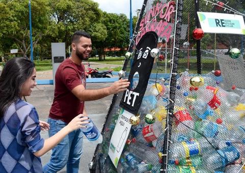 Vila Olímpica de Manaus ganha espaço para coleta de garrafas plásticas