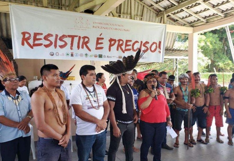 Indígenas realizam marcha em Manaus nesta terça-feira 
