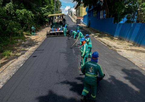 Em Manaus, bairro recebe recapeamento para mais de 15 quilômetros de vias 