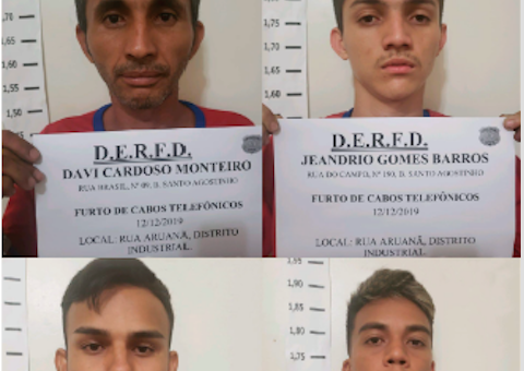Em Manaus, grupo é preso suspeito de roubar cabos de cobre