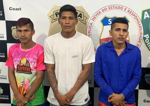 Trio é preso suspeito de matar homem durante assalto no Amazonas