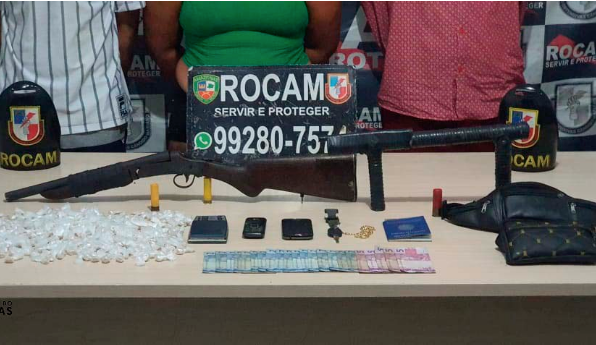 Trio é preso com armas, drogas e dinheiro em Manaus