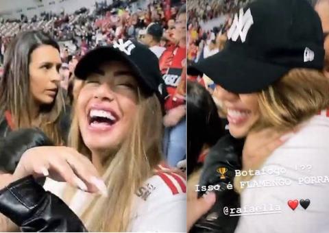Rafaella Santos aparece vibrando por Gabigol no Qatar