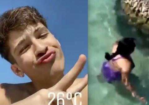 João Guilherme é detonado ao filmar mulher na piscina e fazer comentário gordofóbico 