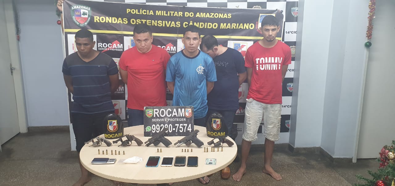 Homens armados são presos em festa regada a bebidas e drogas em Manaus