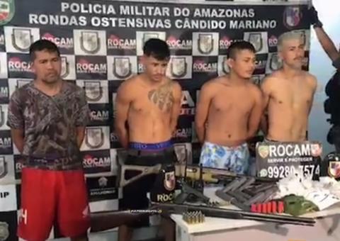 Com máscaras, grupo é preso enquanto se preparava para atacar facção rival em Manaus 