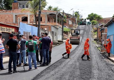 Em Manaus, bairro Tancredo Neves recebe obras de recapeamento de vias 