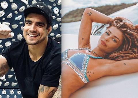 Grazi Massafera e Caio Castro passam a usar alianças após virada do ano romântica