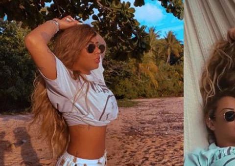 Rafaella Santos posta foto passando mão na barriga e aumenta suspeitas de gravidez