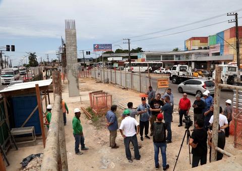 Obras dos complexos viários da Constantino Nery e Manoa avançam em Manaus