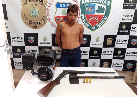 No Amazonas, suspeito de roubar motor rabeta luta contra PM durante prisão