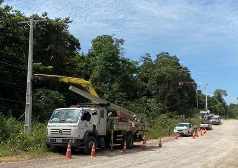 Rede elétrica da BR-174 recebe serviços de manutenção em Manaus 