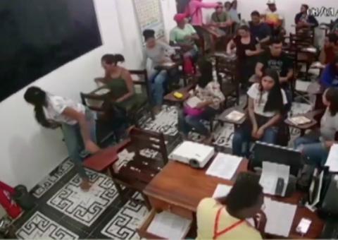 Vídeo mostra homens armados fazendo arrastão em autoescola