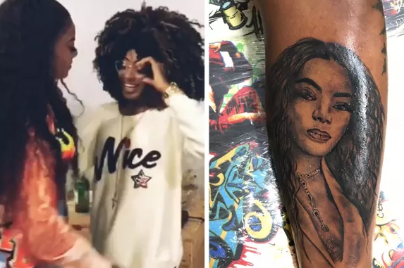 Cantora tatua rosto de Ludmilla na perna após conhecê-la