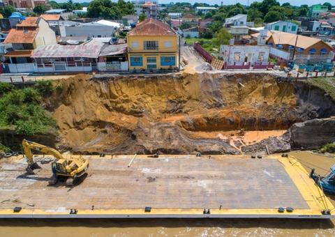 Parintins decreta situação de emergência por desabamento da orla 