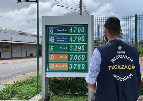 Procon encontra gasolina a R$ 3,87 e notifica mais de 30 postos por preço abusivo em Manaus