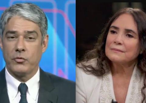 Bonner praticamente 'demite' Regina Duarte ao vivo no Jornal Nacional; assista