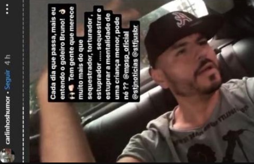 Carlinhos Mendigo diz: 'cada vez mais entendo o goleiro Bruno', ao falar de ex