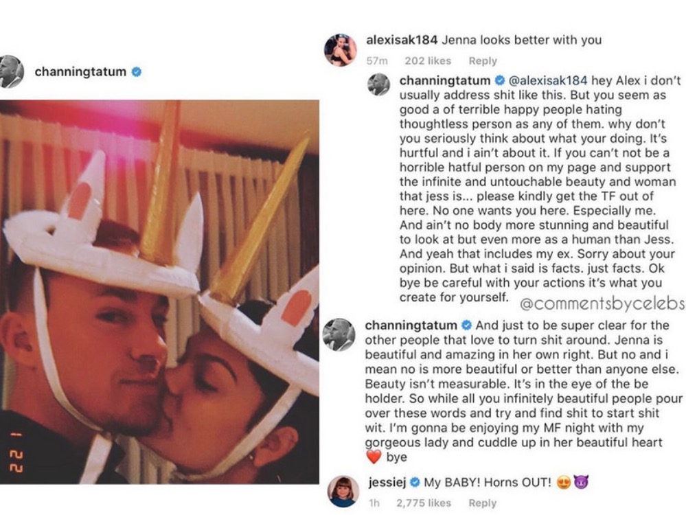 Após reatar com Jessie J, Channing Tatum se revolta com comentário sobre ex-mulher  