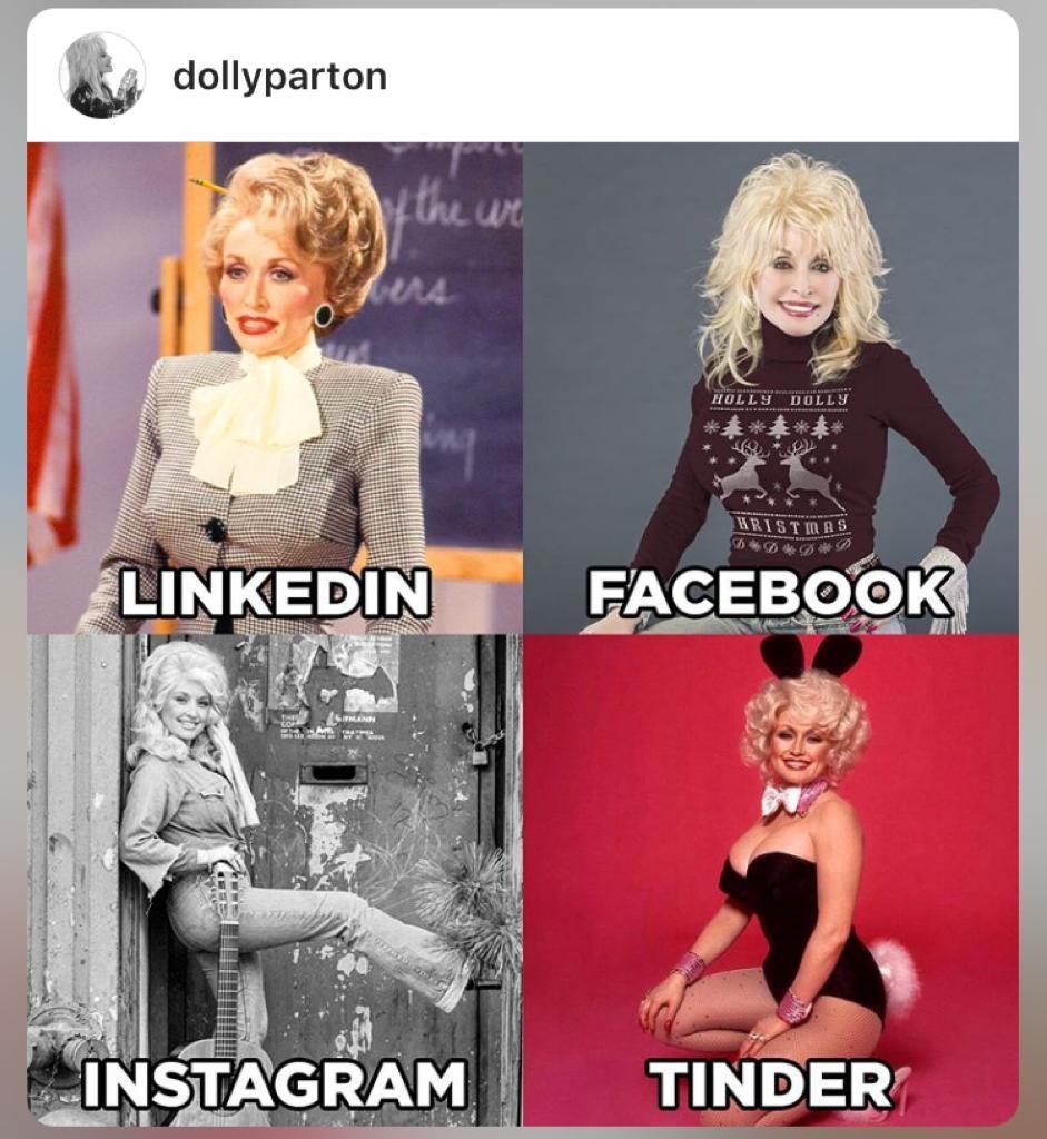 'Dolly Parton Challenge' viraliza e famosos exibem seus perfis nas redes sociais