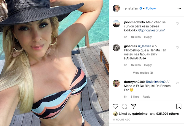 Renata Fan posta foto e detalhe choca seguidores