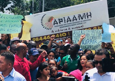 Moradores do Monte Horebe fazem manifestação após ameaça de reintegração de posse 