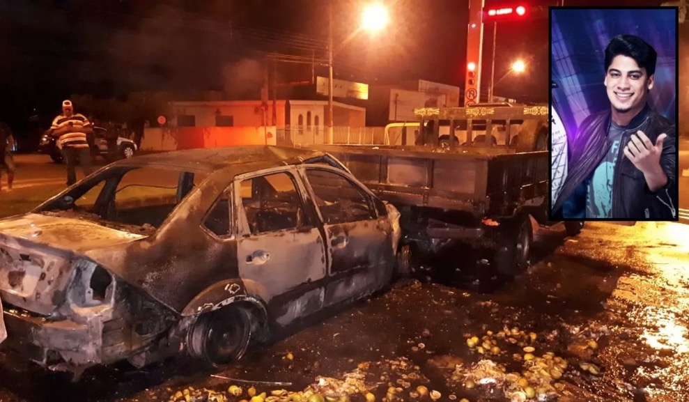 Cantor sertanejo Henrique é resgatado de carro em chamas após grave acidente